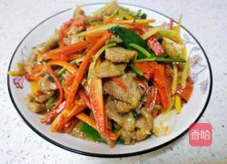 胡萝卜仔姜炒肉的做法图解8