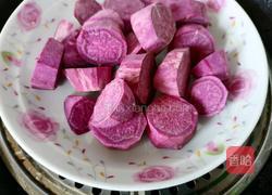 紫薯芝麻饼的做法图解1