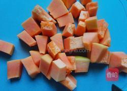 木瓜炖牛奶的做法图解3