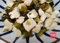 豆腐炒雪菜的做法图解4