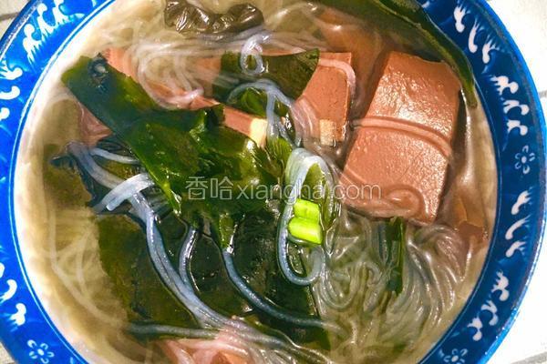 鸭血粉丝海菜汤