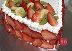 爱心草莓生日蛋糕的做法图解12
