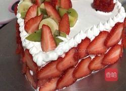 爱心草莓生日蛋糕的做法图解13