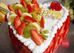 爱心草莓生日蛋糕的做法图解16