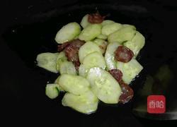 黃瓜炒臘肉的做法圖解4