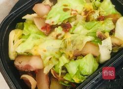 莲花菜炒腊猪脸的做法图解5