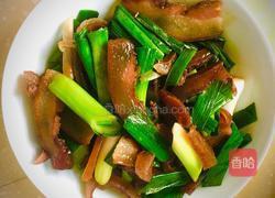 青蒜炒腊猪脸的做法图解8