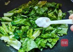 蒜香油麦菜的做法图解8