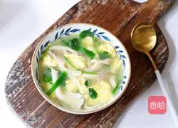 Illustration of how to make egg mushroom soup 16