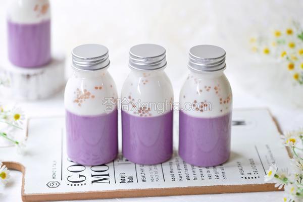 紫薯奶冻西米露