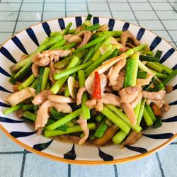 蒜苔豆干炒肉丝的做法[图]