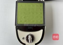 【减脂推荐】软糯拉丝的伪抹茶红豆麻薯华夫饼的做法图解3