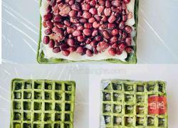 【减脂推荐】软糯拉丝的伪抹茶红豆麻薯华夫饼的做法图解8