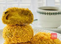 【减脂推荐】一口流心芝士南瓜燕麦饼的做法图解8