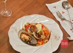 蒜香辣味海鲜意面的做法图解13