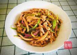 杏鲍菇青椒炒过油肉的做法图解7