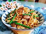 豆角蒸卤面