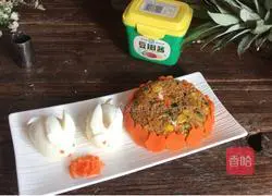 Little White Rabbit Sauce Fried Rice Recipe Illustration 23