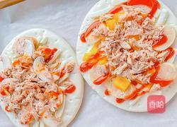 金枪鱼芝士披萨新手小白轻易上手的做法图解5