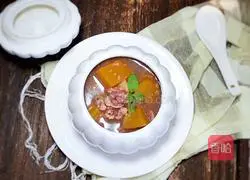 Pumpkin red bean and millet porridge recipe illustration 12