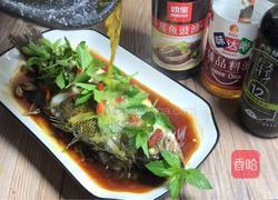 薄荷蒸鲈鱼的做法图解13