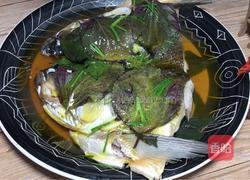 紫苏蒸鱼头的做法图解14