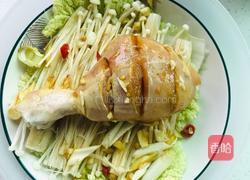 低脂金针菇蒸鸡腿的做法图解4