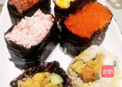 Illustration of how to make sushi 11