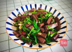 猪血炒韭菜的做法图解12