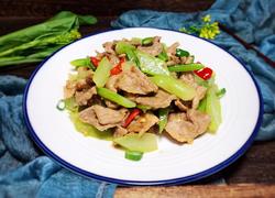 菜心梗炒肉