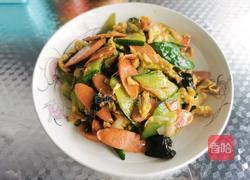 黄瓜火腿炒鸡蛋的做法图解9