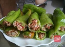 辣椒酿肉的做法图解5
