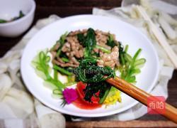茼蒿炒肉丝的做法图解12
