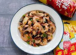 Illustration of tea-flavored fried shrimps 11