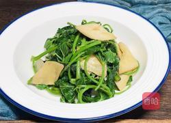 杏鲍菇炒苕叶的做法图解8