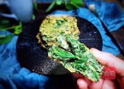 苕叶鸡蛋饼的做法图解9