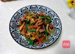 青椒培根炒蟹味菇的做法图解16