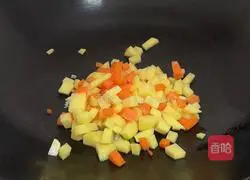 Illustration of how to make diced carrots and potatoes 4
