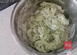 Illustration of how to make spinach and willow leaf steamed buns 6