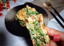 鲜虾韭菜饼的做法图解9