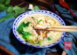 青菜鸡蛋肉丝汤面的做法图解11