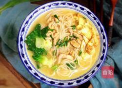 青菜鸡蛋肉丝汤面的做法图解12