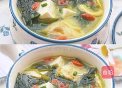 裙带菜豆腐汤的做法图解3
