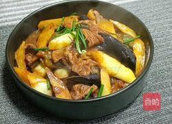 茄子茭白烧肉的做法图解11