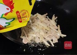 手撕杏鲍菇炒肉片的做法图解7