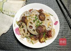 香肠炒藕片的做法图解12