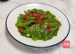 荷兰豆炒腊肠的做法图解10