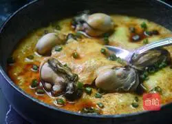 Illustration of how to make steamed oyster custard 7