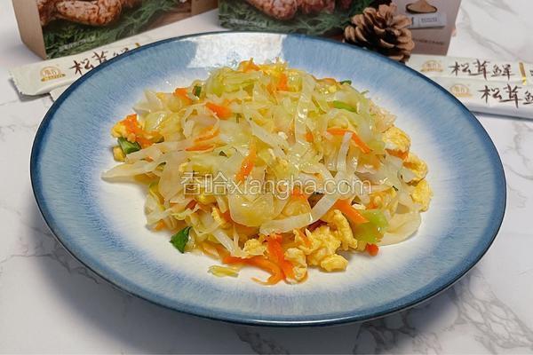 包菜胡萝卜炒鸡蛋