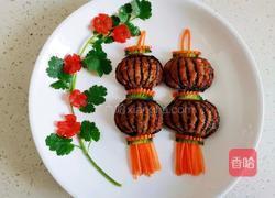 年夜饭之张灯结彩灯笼茄子的做法图解6